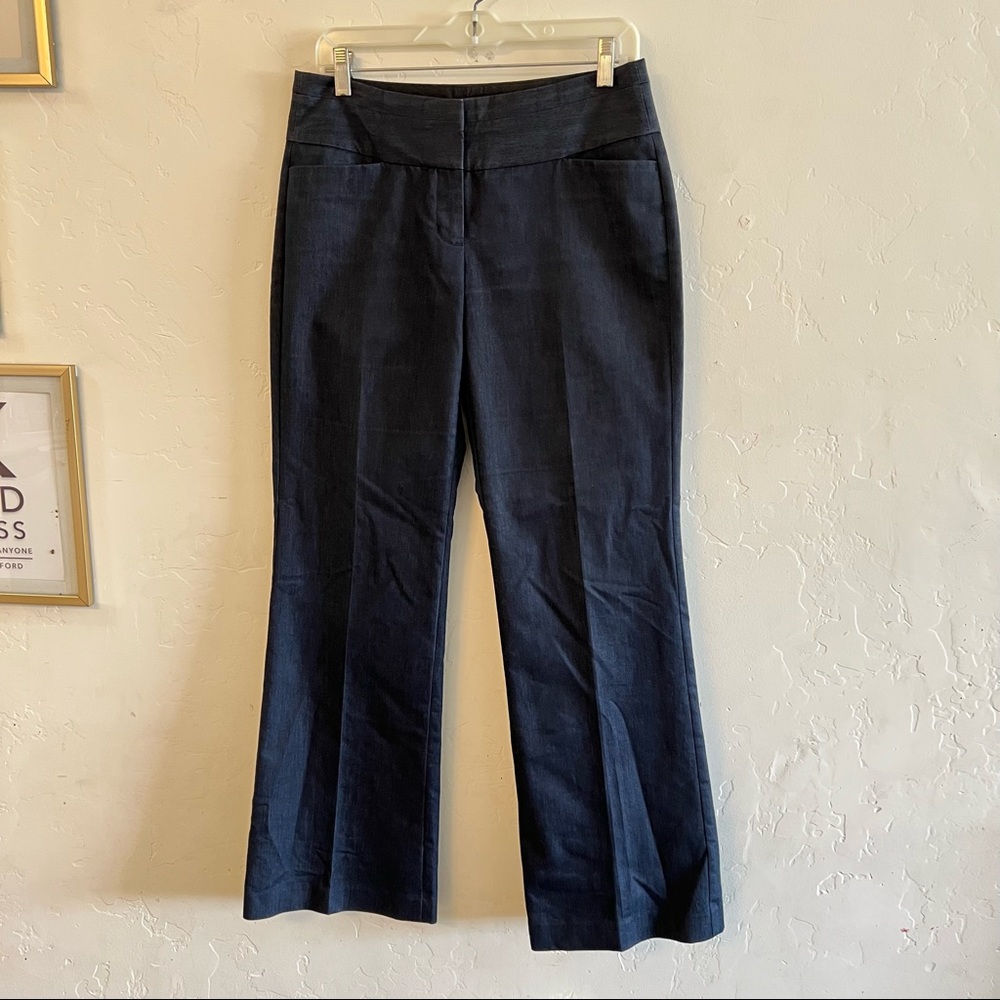 Express Dark Wash Chambray Editor Dress Pants Size 4